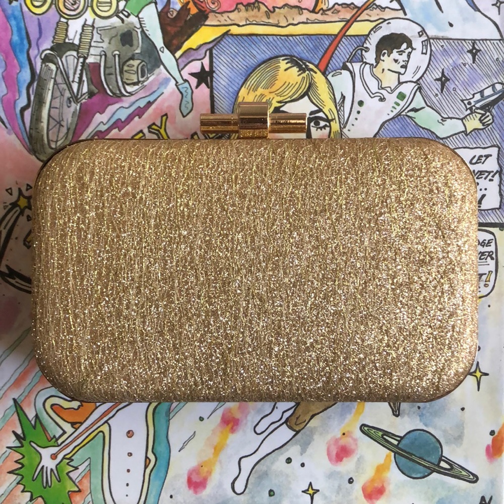Natasha Metallic Minaudiere Clutch ✨